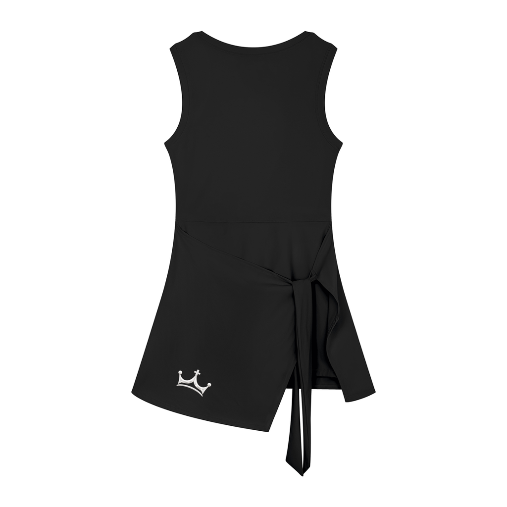 The GFG Heritage Wrap-Tie Dress — White Crown