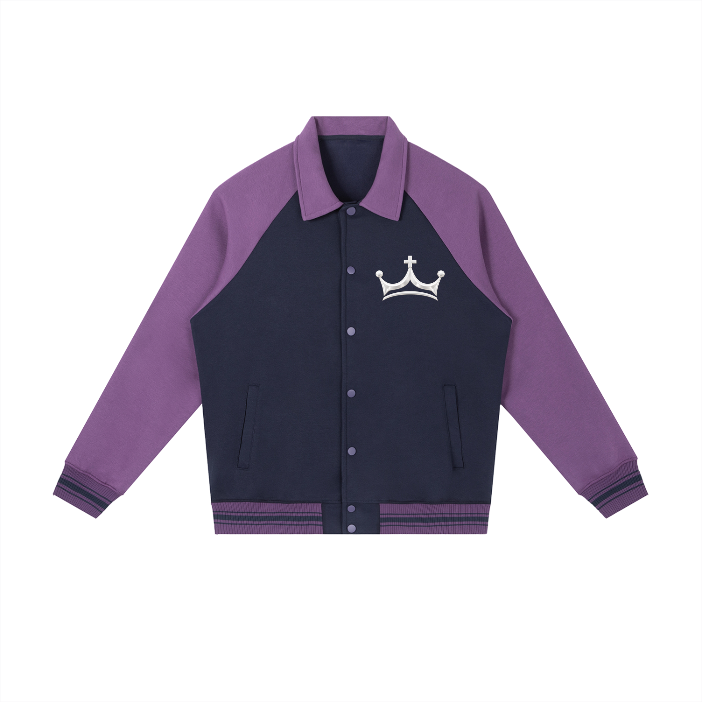 The GFG Heritage Varsity Jacket — White Crown