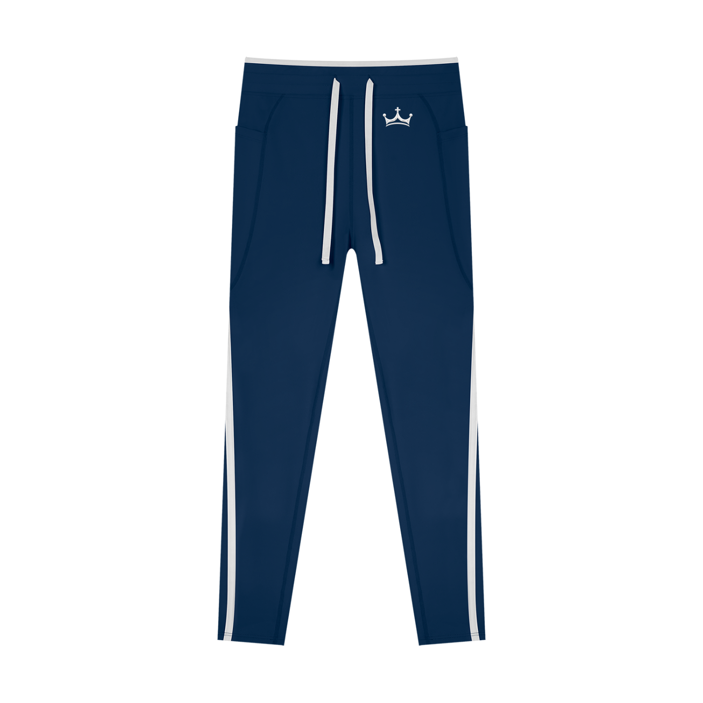 The GFG Heritage Side Stripe Yoga Leggings — White Crown
