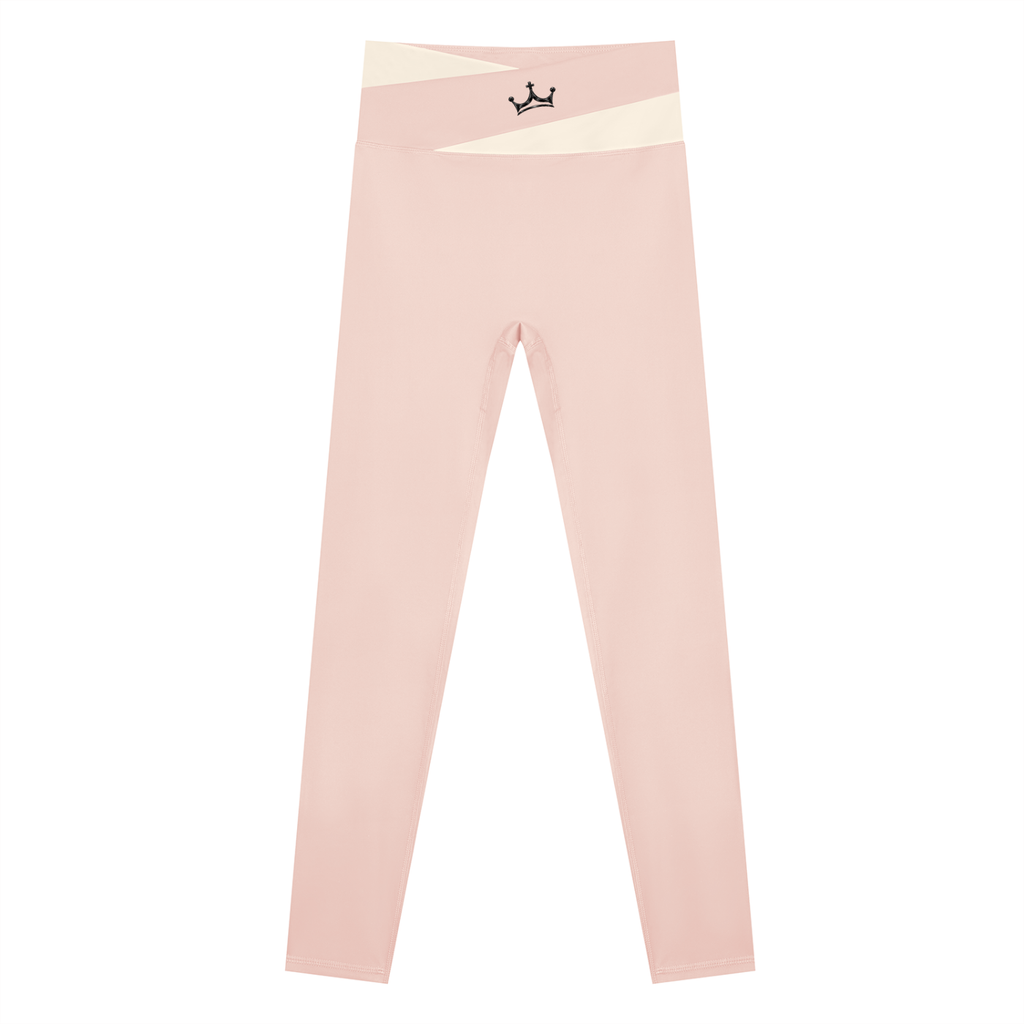 The GFG Heritage Color Block Yoga Leggings — Black Crown