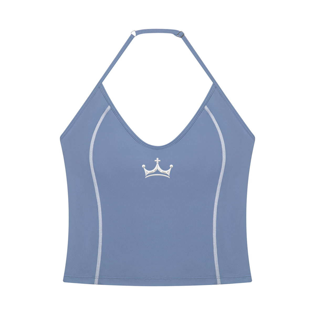 The GFG Heritage Halter Yoga Tank — White Crown