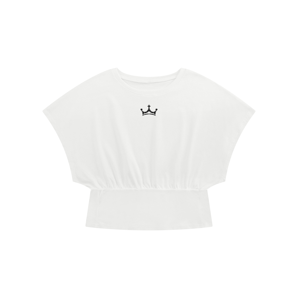 The GFG Heritage Dolman Crop Tee — Black Crown