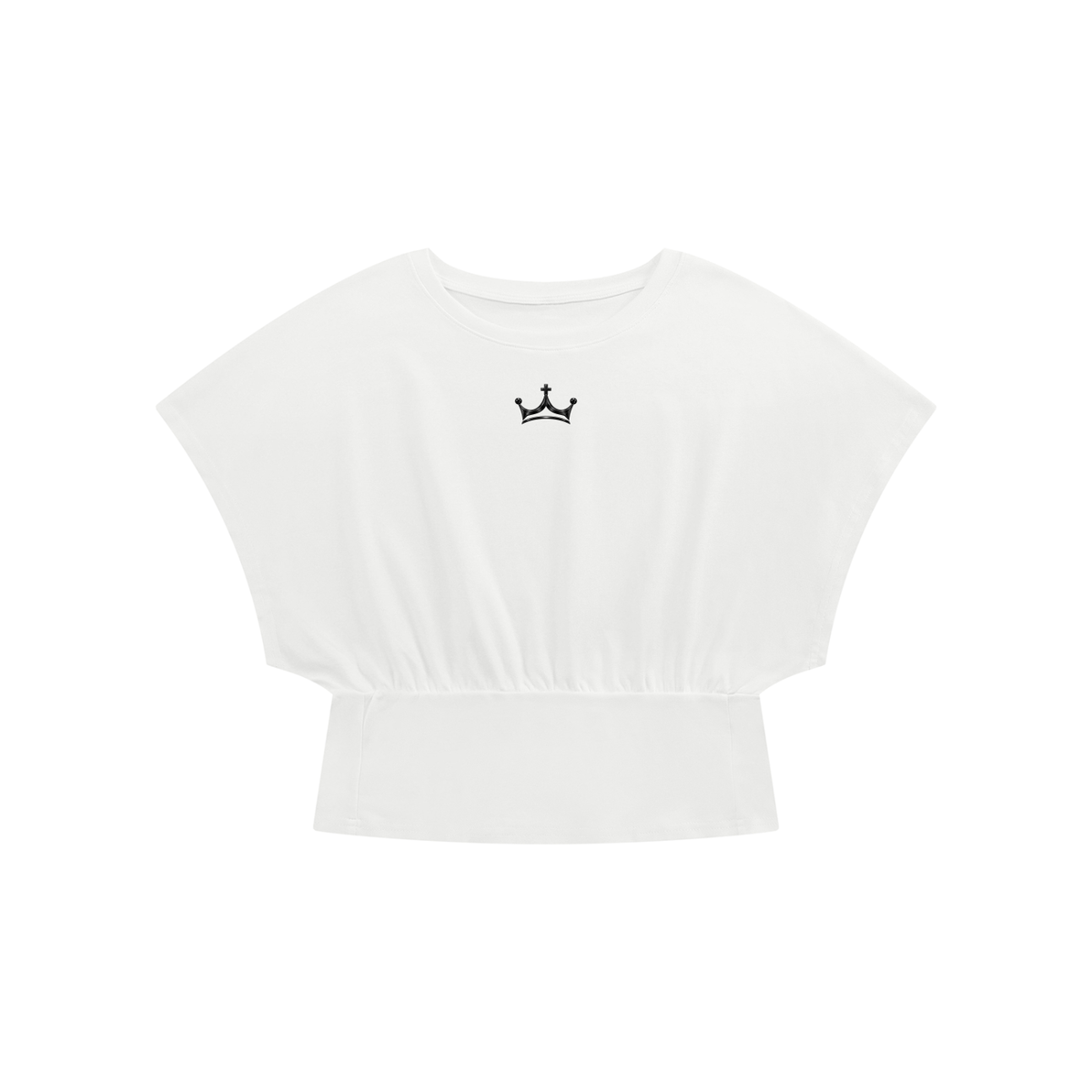 The GFG Heritage Dolman Crop Tee — Black Crown