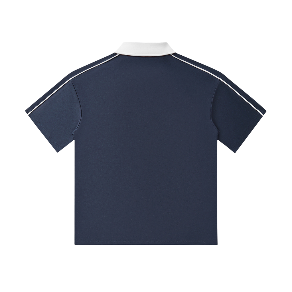 The GFG Heritage Contrast-Collar Polo — White Crown