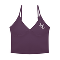 The GFG Heritage V-Neck Yoga Tank — White Crown
