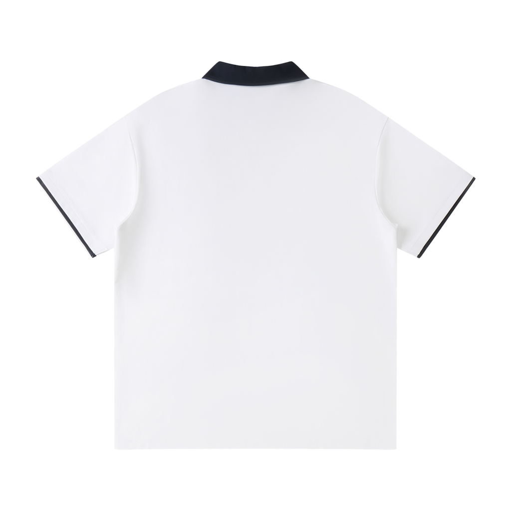The GFG Heritage Contrast Raglan Polo — Black Crown