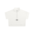 The GFG Heritage Quarter-Zip Crop Sweatshirt — Black Crown