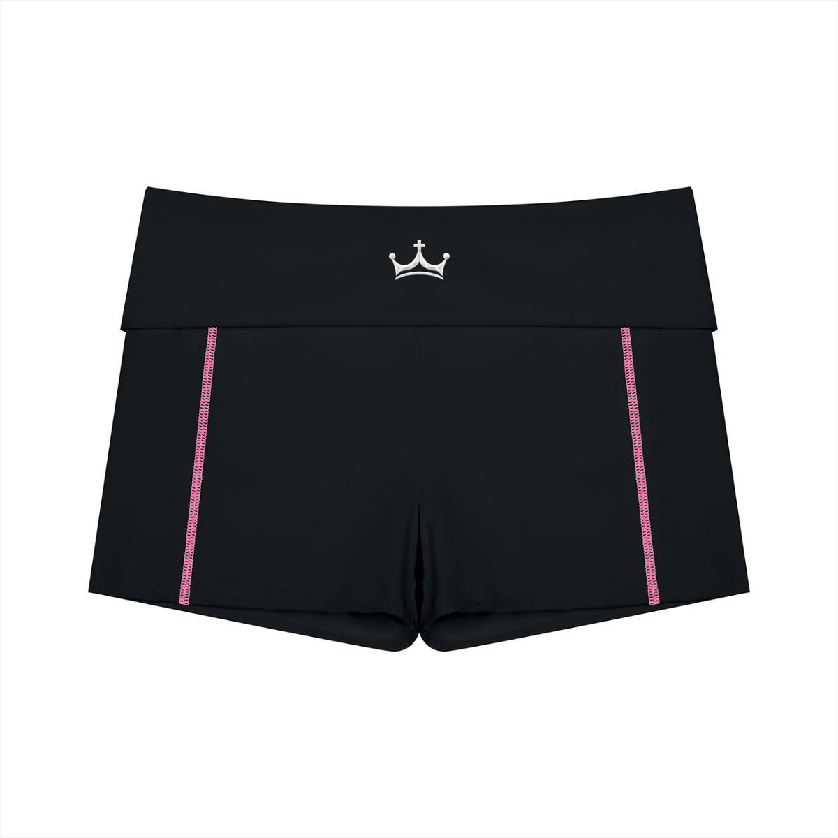 The GFG Heritage Yoga Biker Shorts — White Crown