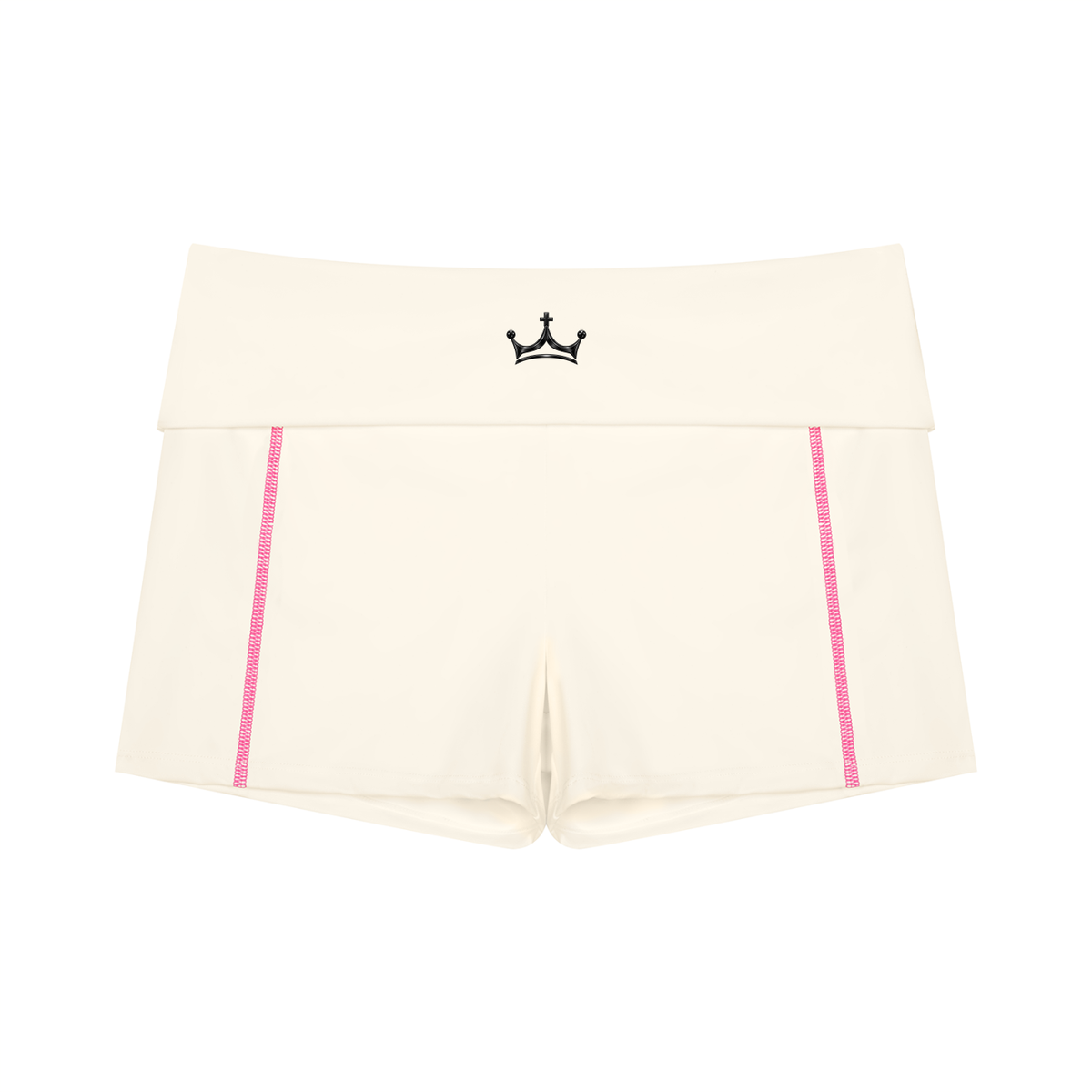 The GFG Heritage Yoga Biker Shorts — Black Crown