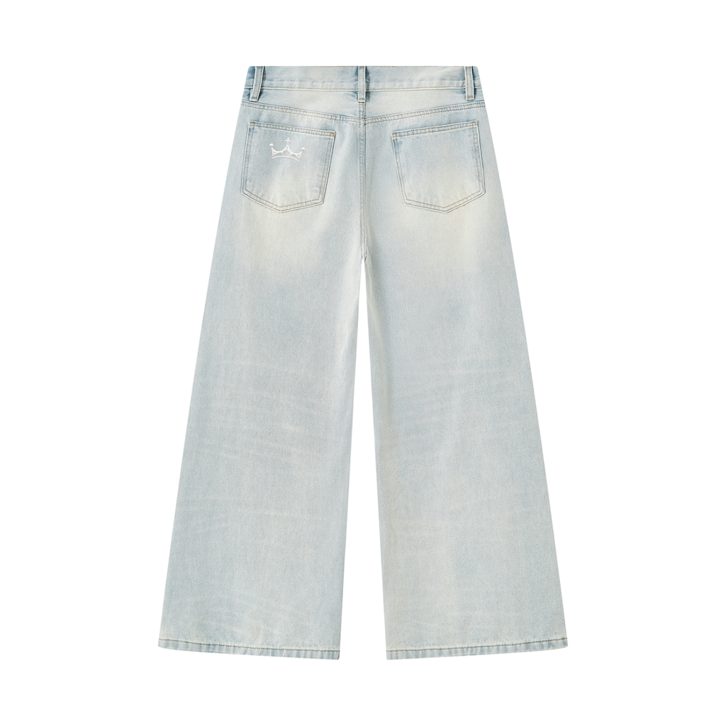 The GFG Heritage Wide Leg Jeans — Light Wash