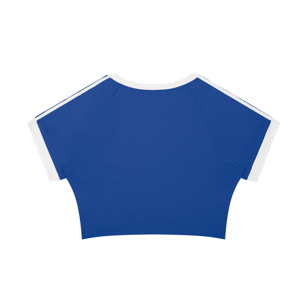 The GFG Heritage Varsity Crop Tee — White Crown