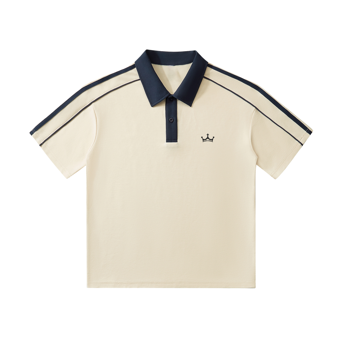 The GFG Heritage Contrast-Collar Polo — Black Crown