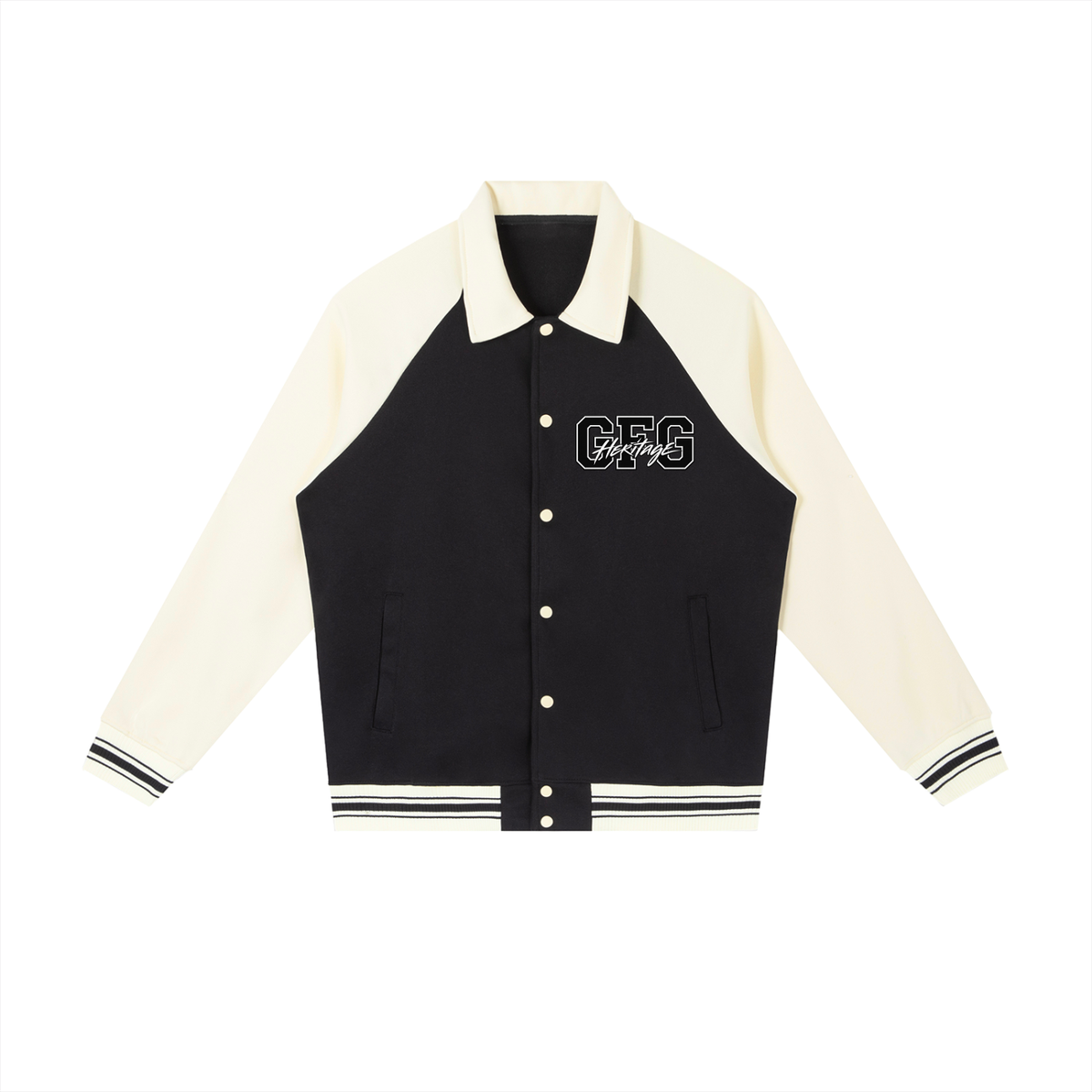 The GFG Heritage Raglan Baseball Jacket — Varsity Lettering