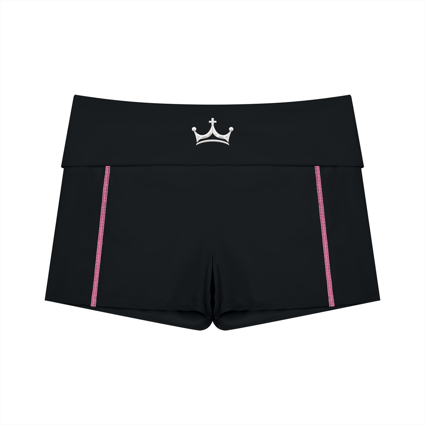The GFG Heritage Yoga Biker Shorts — White Crown