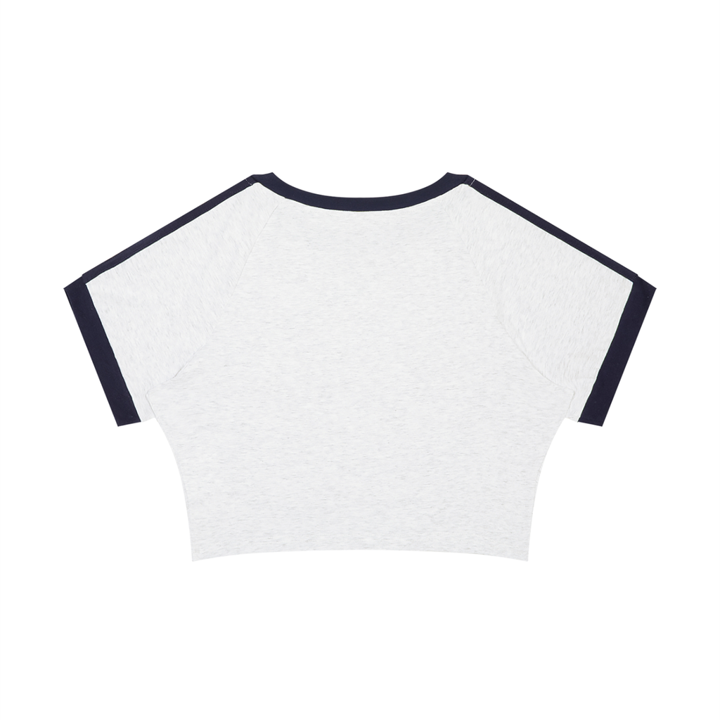 The GFG Heritage Varsity Crop Tee — Black Crown