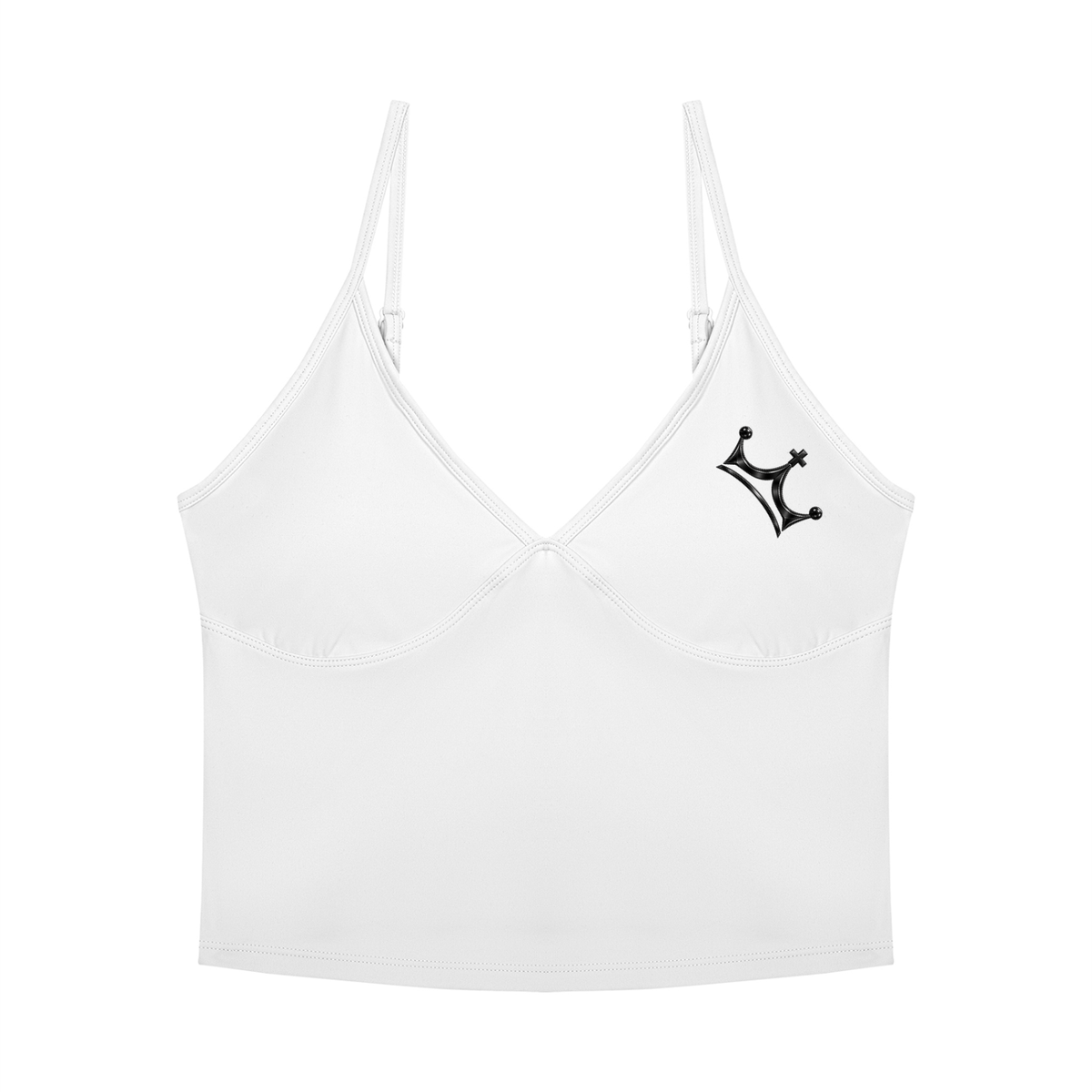 The GFG Heritage V-Neck Yoga Tank — Black Crown