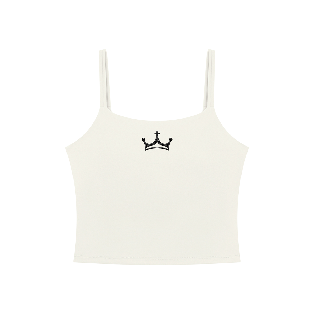 The GFG Heritage Yoga Crop Tank — Black Crown