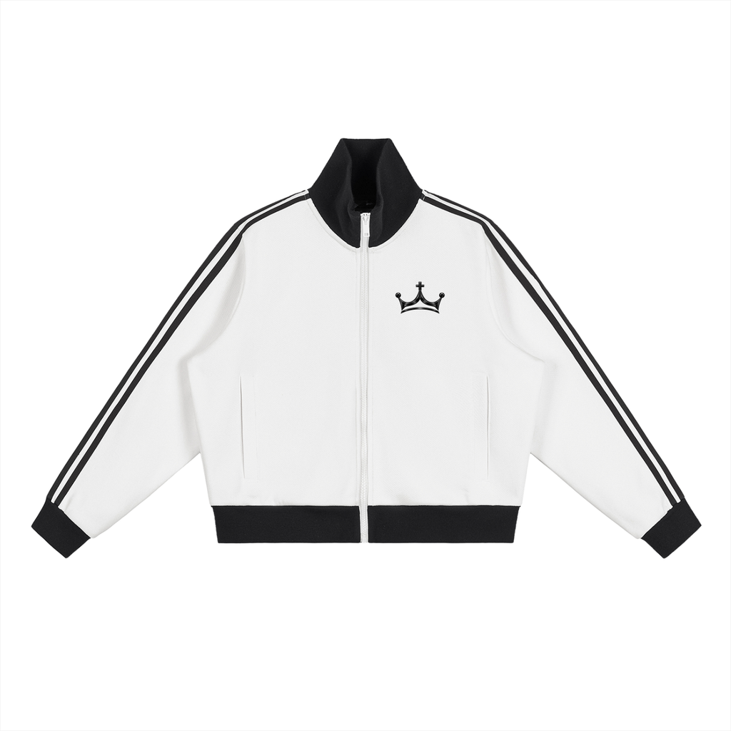 The GFG Heritage Cropped Track Jacket — Black Crown