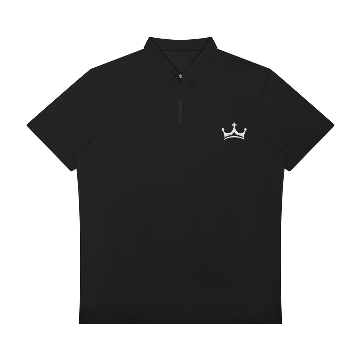 The GFG Heritage Quarter-Zip Performance Polo — White Crown