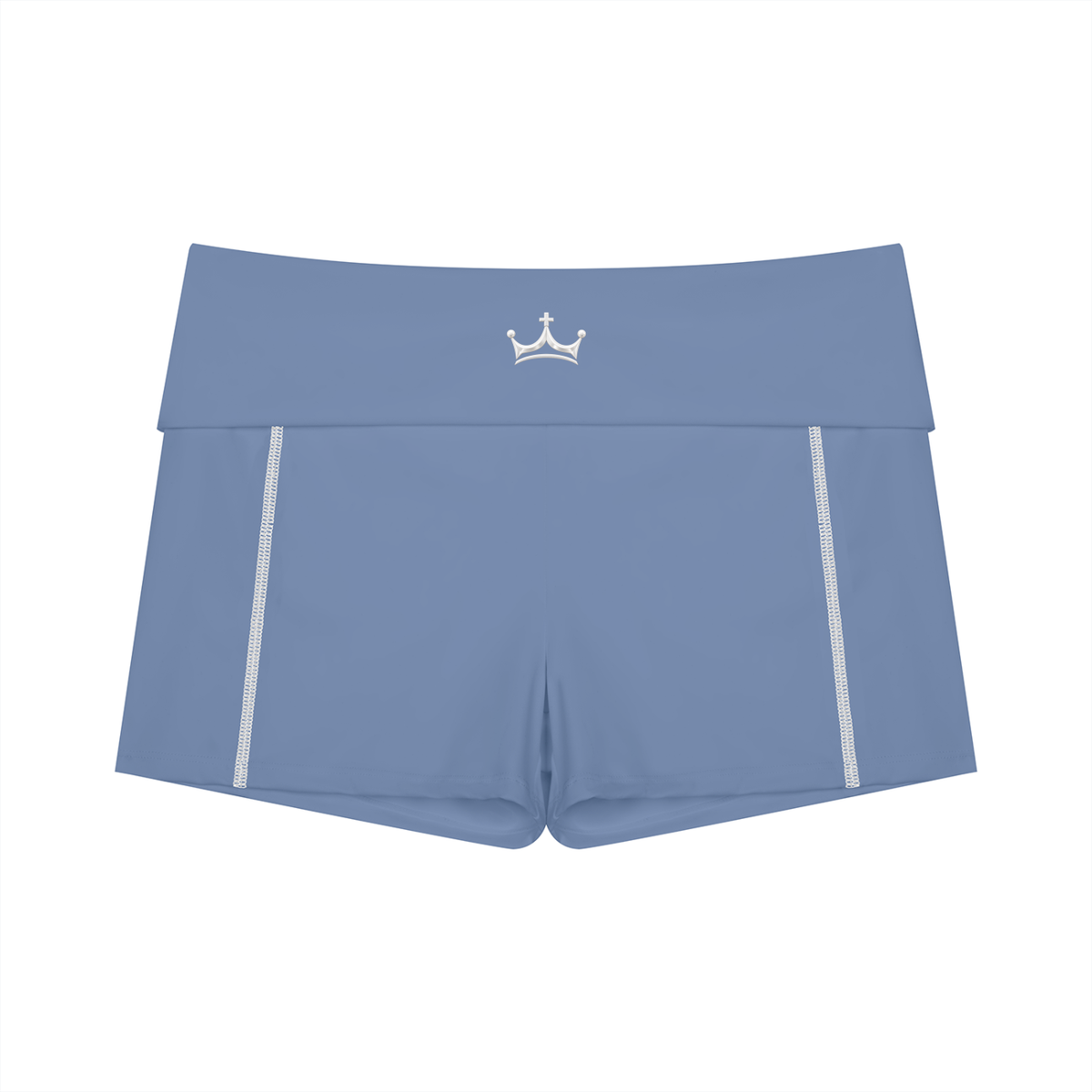 The GFG Heritage Yoga Biker Shorts — White Crown