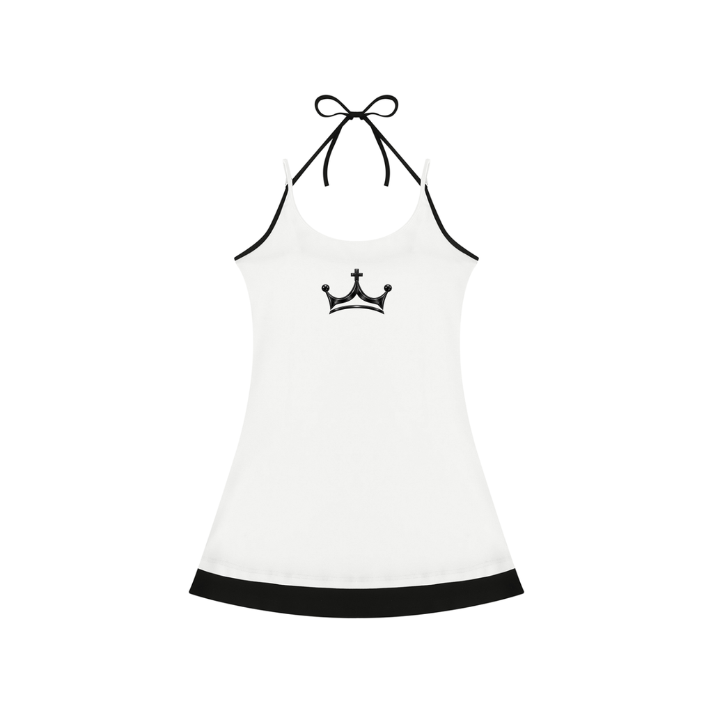 The GFG Heritage Bow-Tie Cami Dress — Black Crown