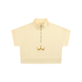 The GFG Heritage Quarter-Zip Crop Sweatshirt — Gold Crown