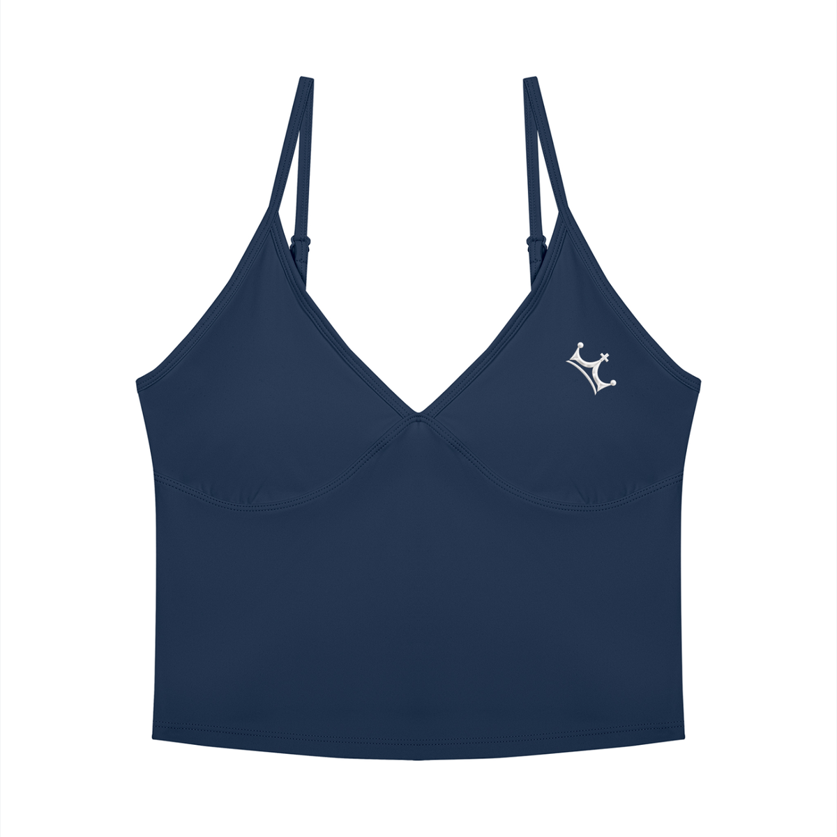The GFG Heritage V-Neck Yoga Tank — White Crown