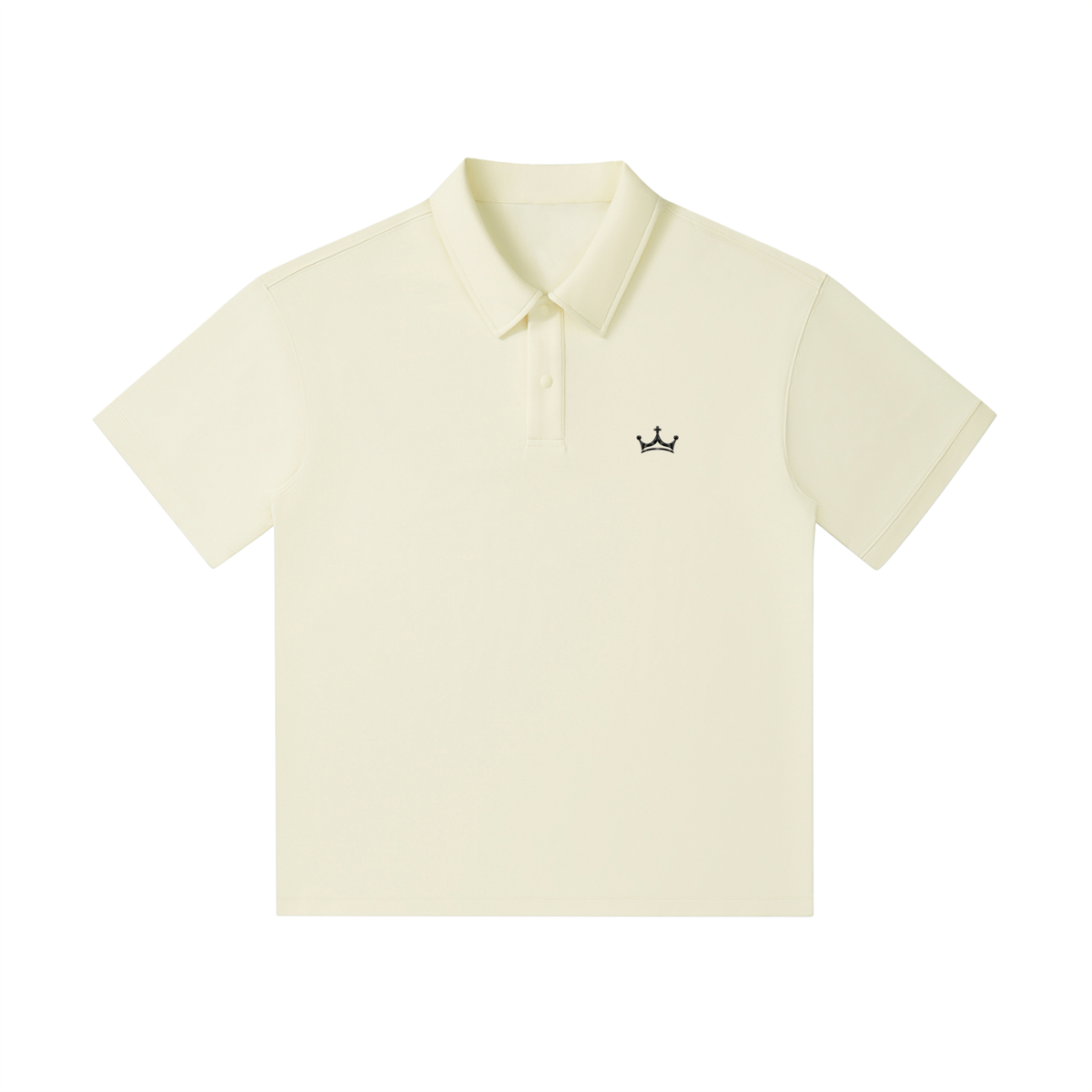 The GFG Heritage Drop-Shoulder Polo — Black Crown