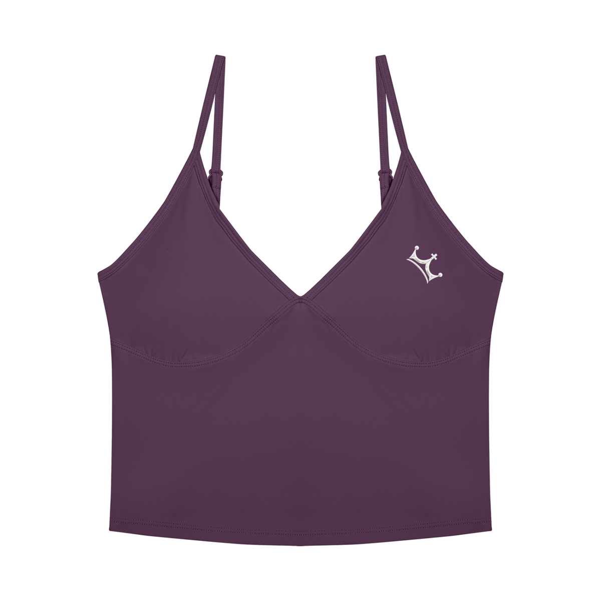 The GFG Heritage V-Neck Yoga Tank — White Crown