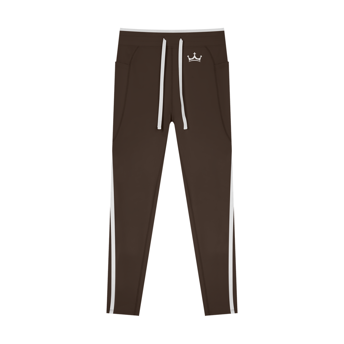 The GFG Heritage Side Stripe Yoga Leggings — White Crown