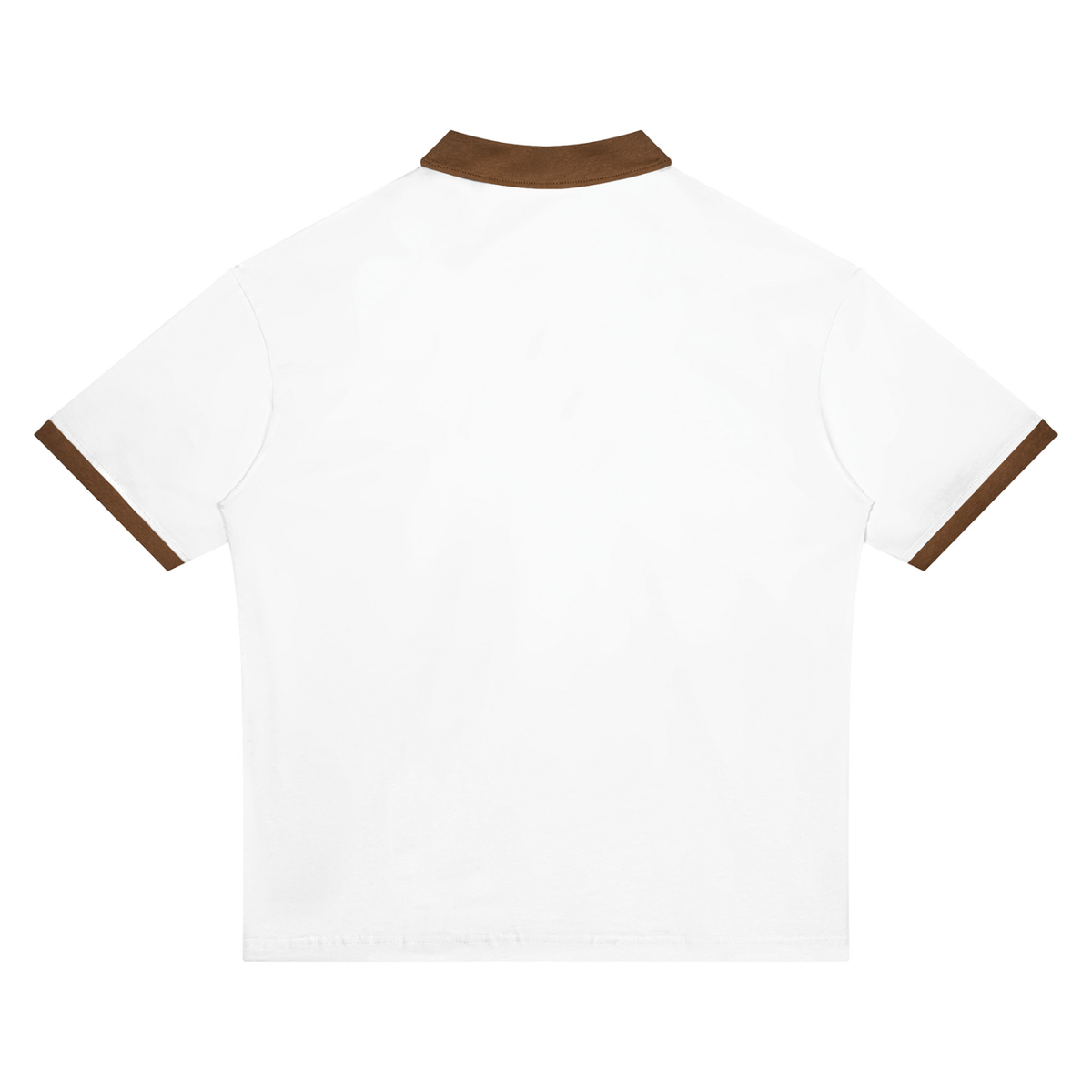 The GFG Heritage Color Block Polo — White & Brown