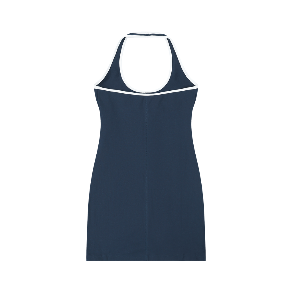 The GFG Heritage Halter Mini Dress — White Crown