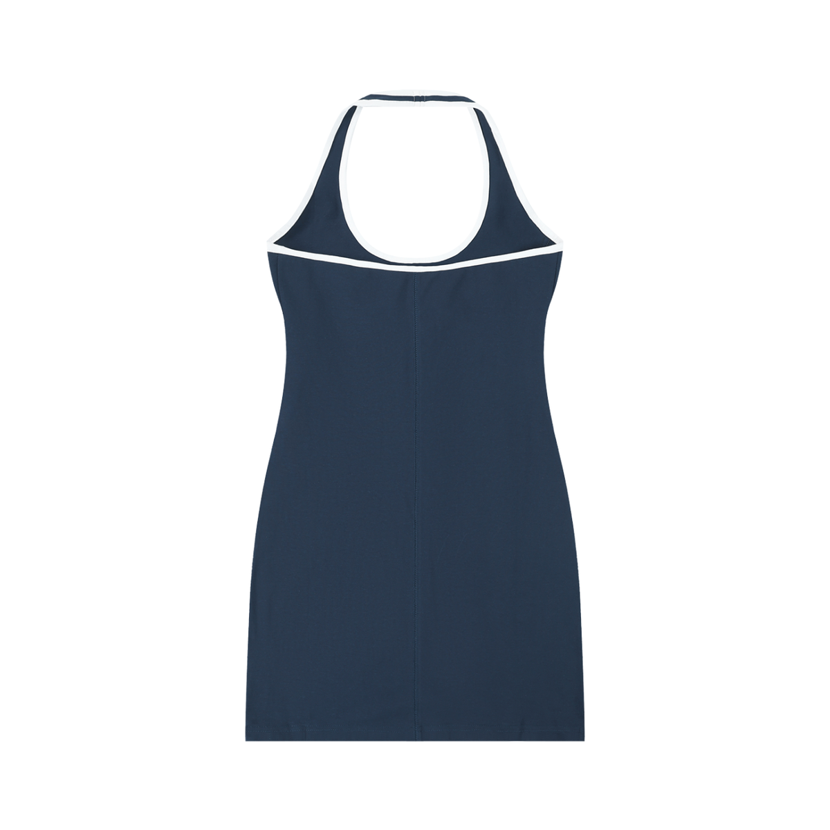 The GFG Heritage Halter Mini Dress — White Crown