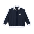 The GFG Heritage Contrast Trim Jacket — Silver Crown