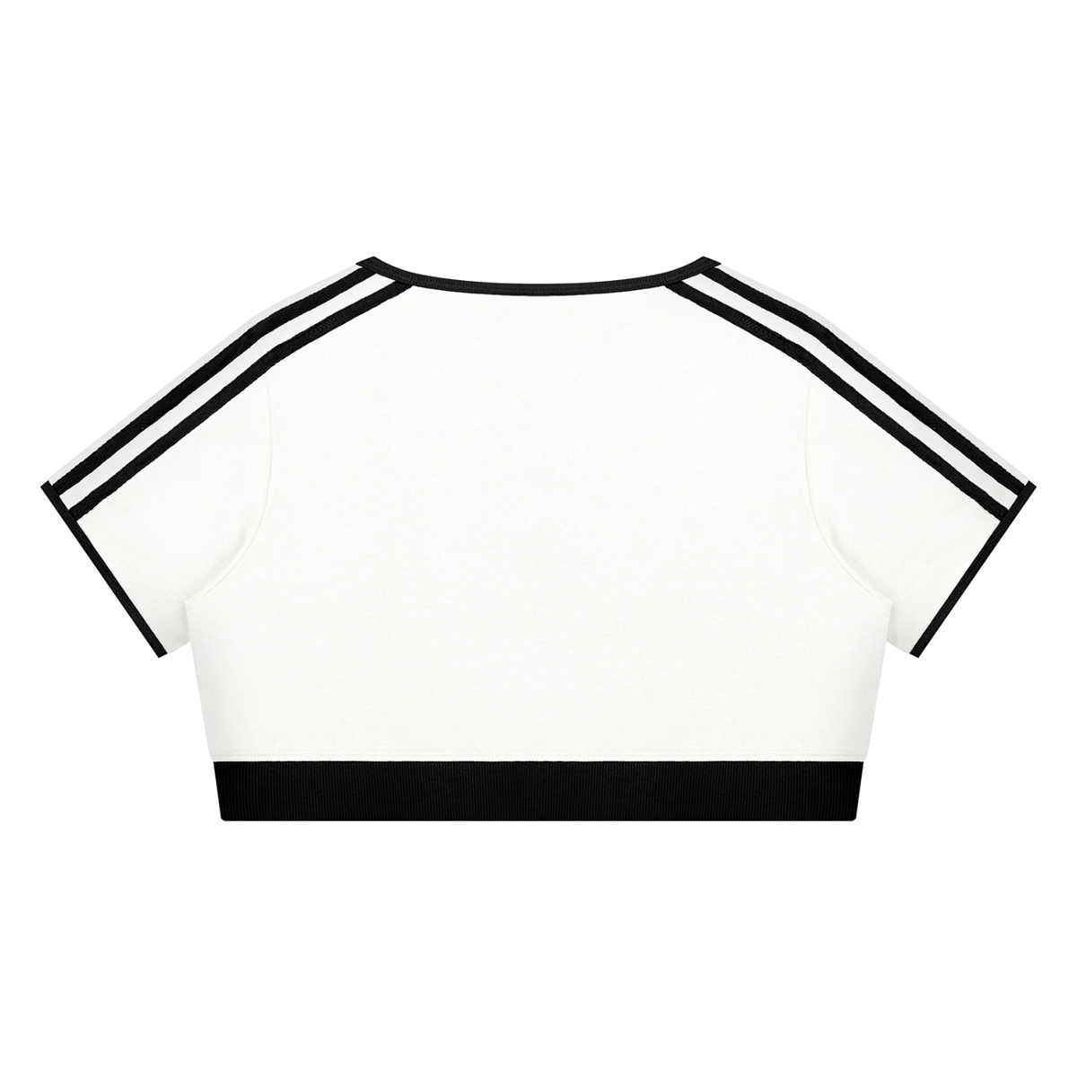 The GFG Heritage Color Block Crop Tee — Black Crown