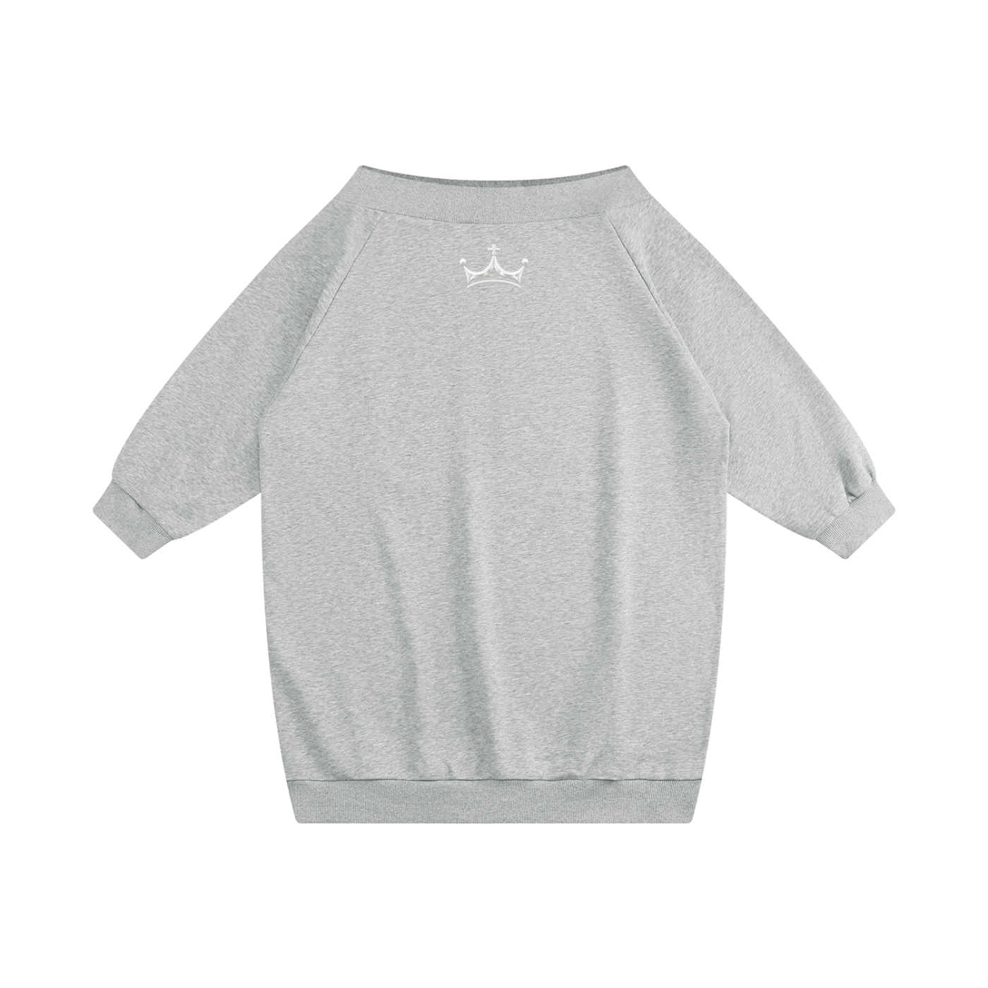 The GFG Heritage Boat-Neck Sweatshirt Dress — White Crown