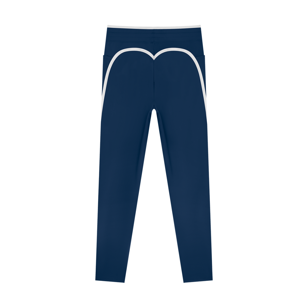 The GFG Heritage Side Stripe Yoga Leggings — White Crown