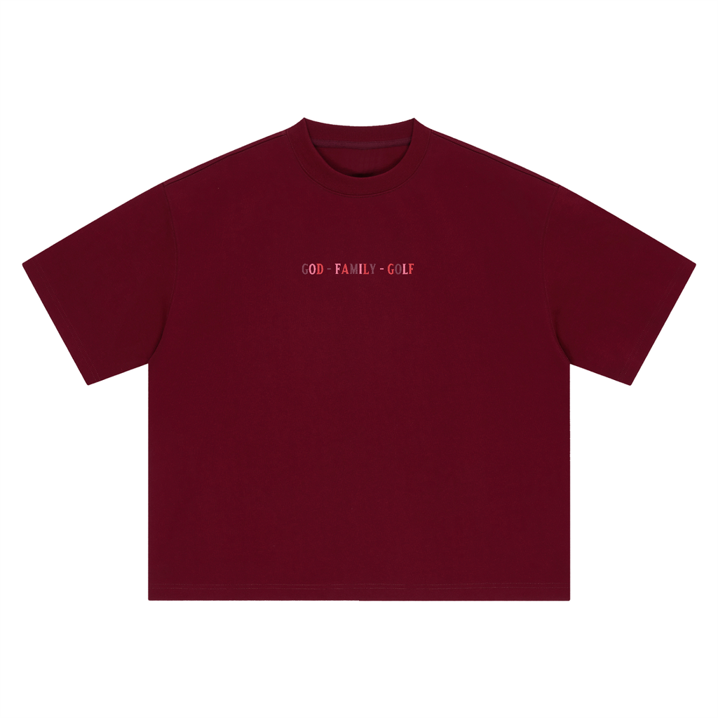 The GFG Heritage Boxy Oversized Tee — God. Family. Golf.