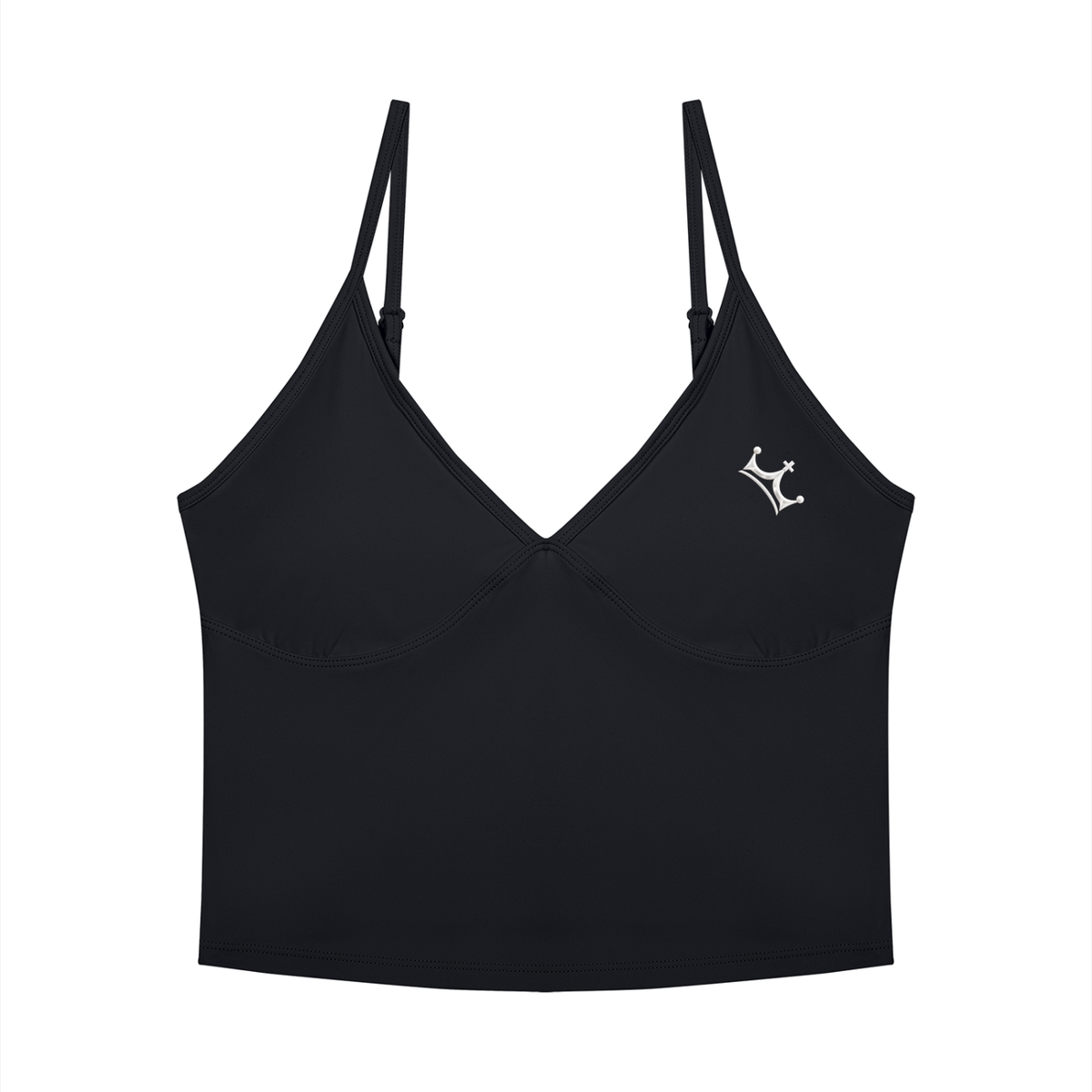 The GFG Heritage V-Neck Yoga Tank — White Crown