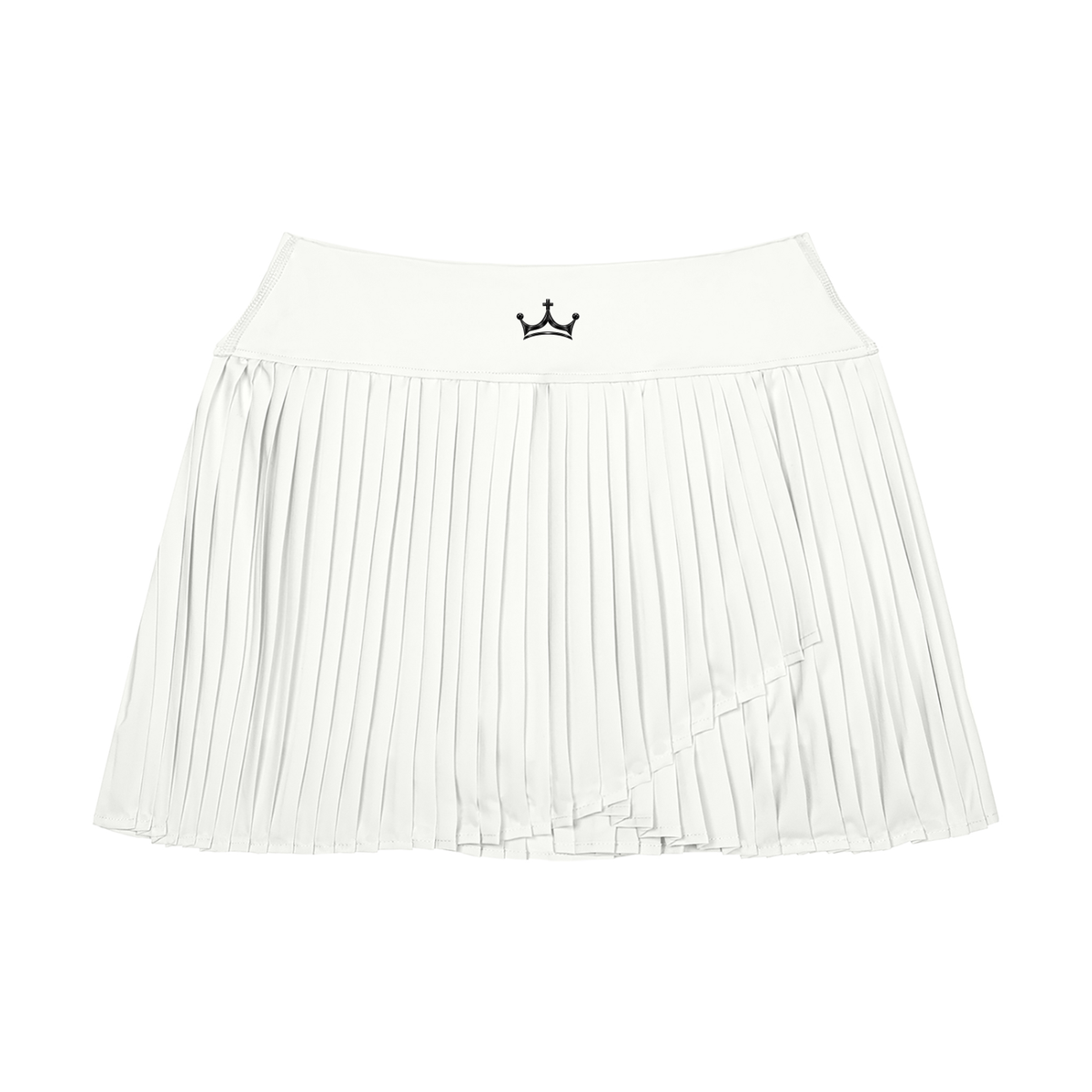 The GFG Heritage Pleated Yoga Skort — Black Crown