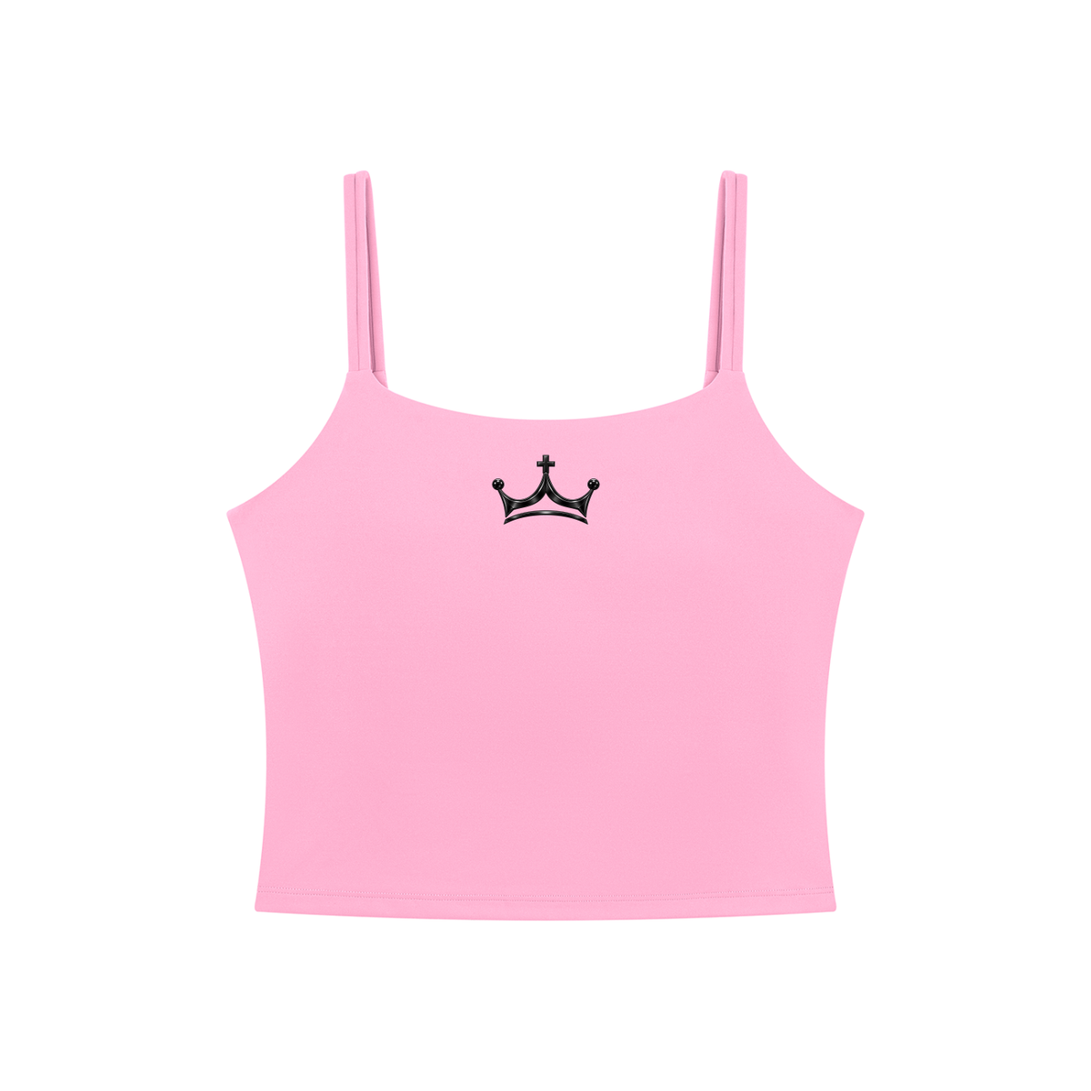 The GFG Heritage Yoga Crop Tank — Black Crown