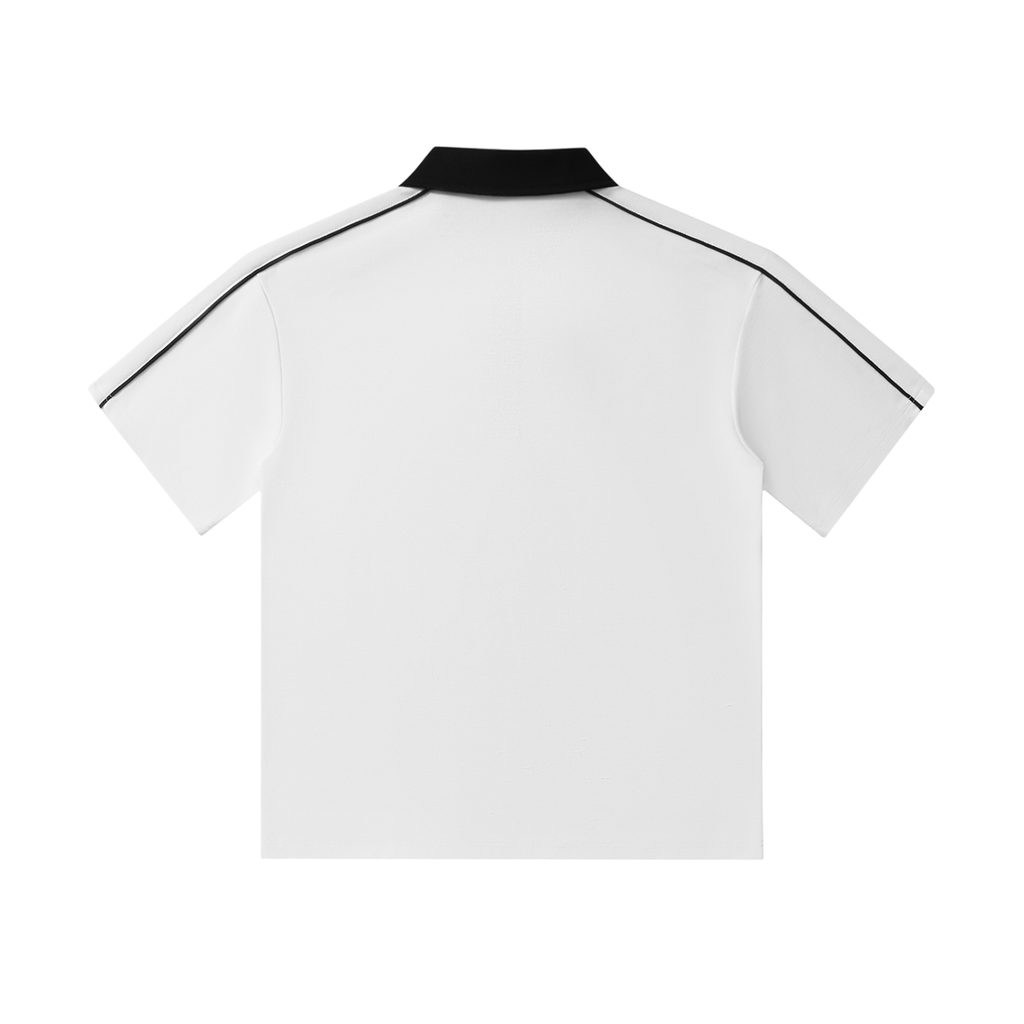 The GFG Heritage Contrast-Collar Polo — Black Crown