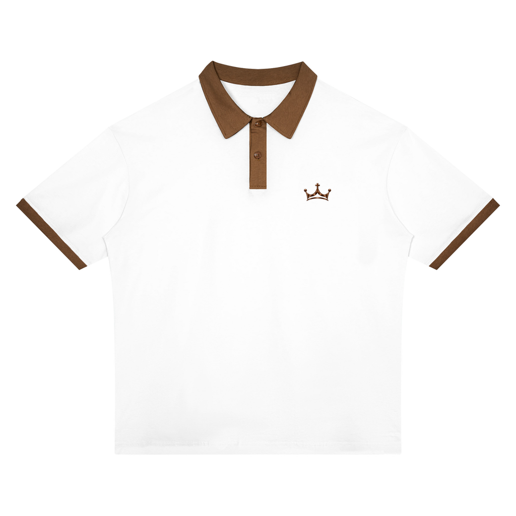 The GFG Heritage Colour Block Polo — Bronze Crown