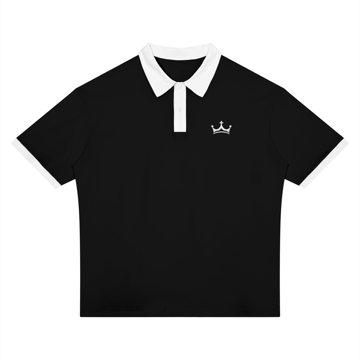 The GFG Heritage Colour Block Polo — Silver Crown