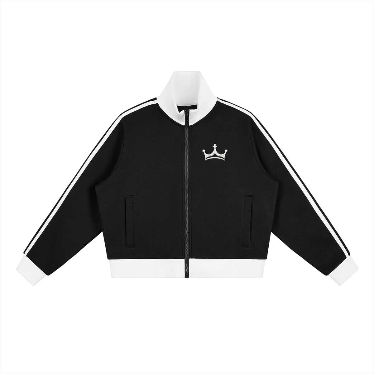 The GFG Heritage Cropped Track Jacket — White Crown