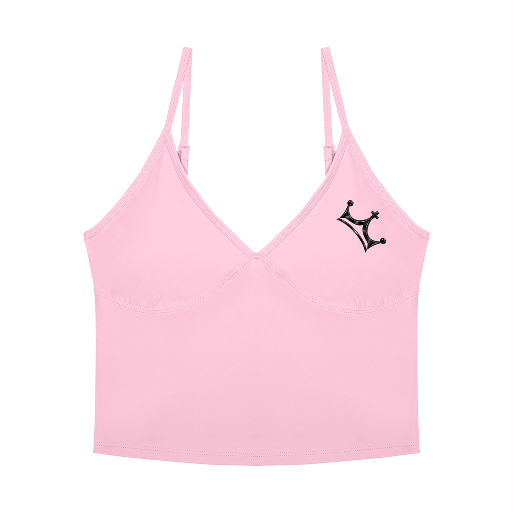 The GFG Heritage V-Neck Yoga Tank — Black Crown
