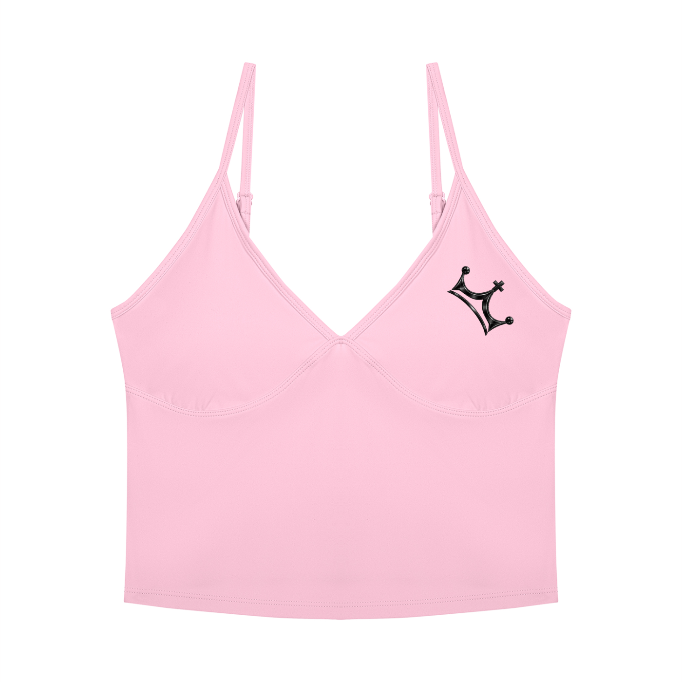 The GFG Heritage V-Neck Yoga Tank — Black Crown