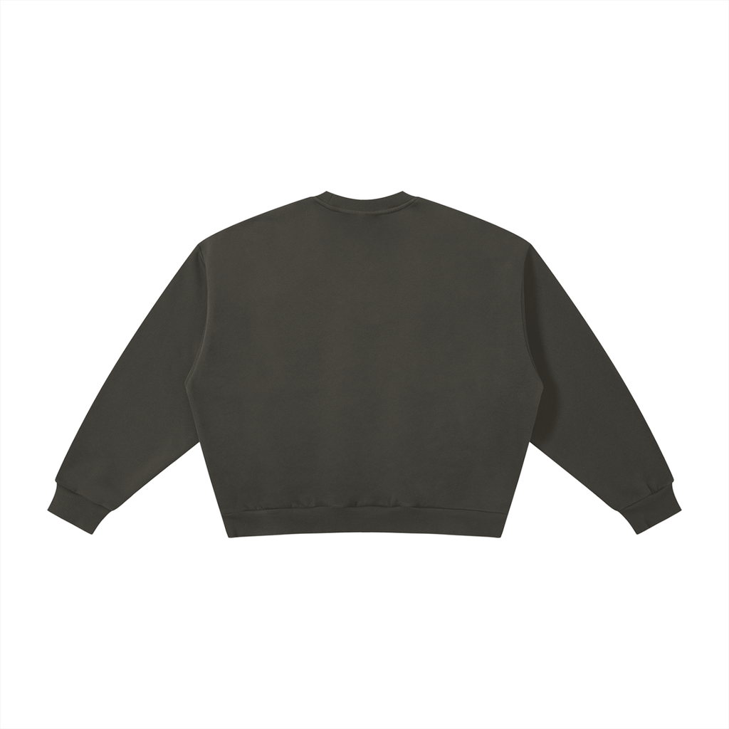 The GFG Heritage Boxy Fleece Crewneck — White Lettering