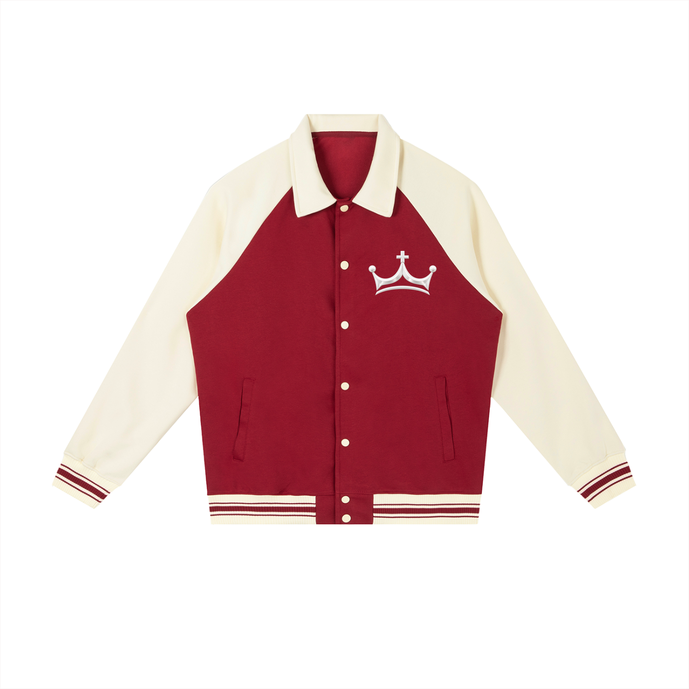 The GFG Heritage Varsity Jacket — White Crown