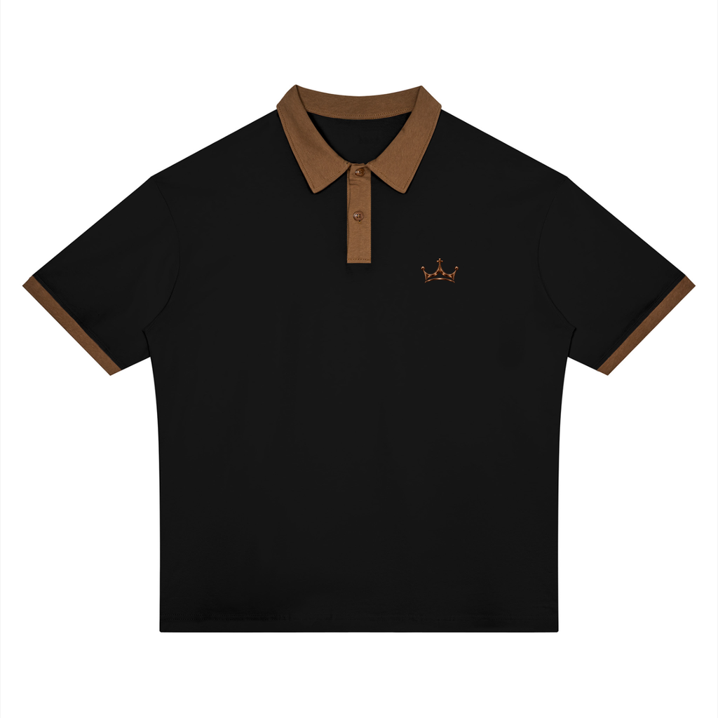 The GFG Heritage Colour Block Polo — Bronze Crown